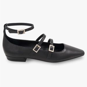 BCBGMaxAzria Black Multi-Strap Flats